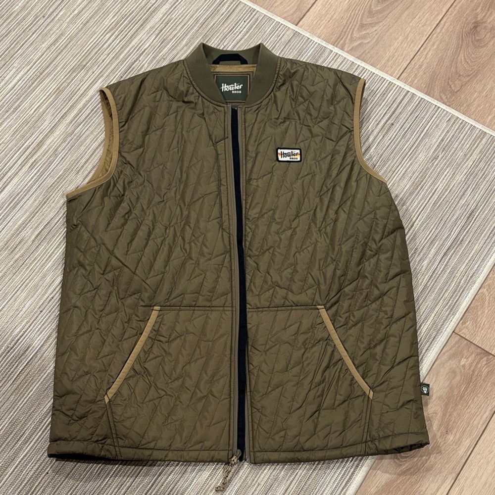 Howler Bros.  Olive Quilted Men's Vest